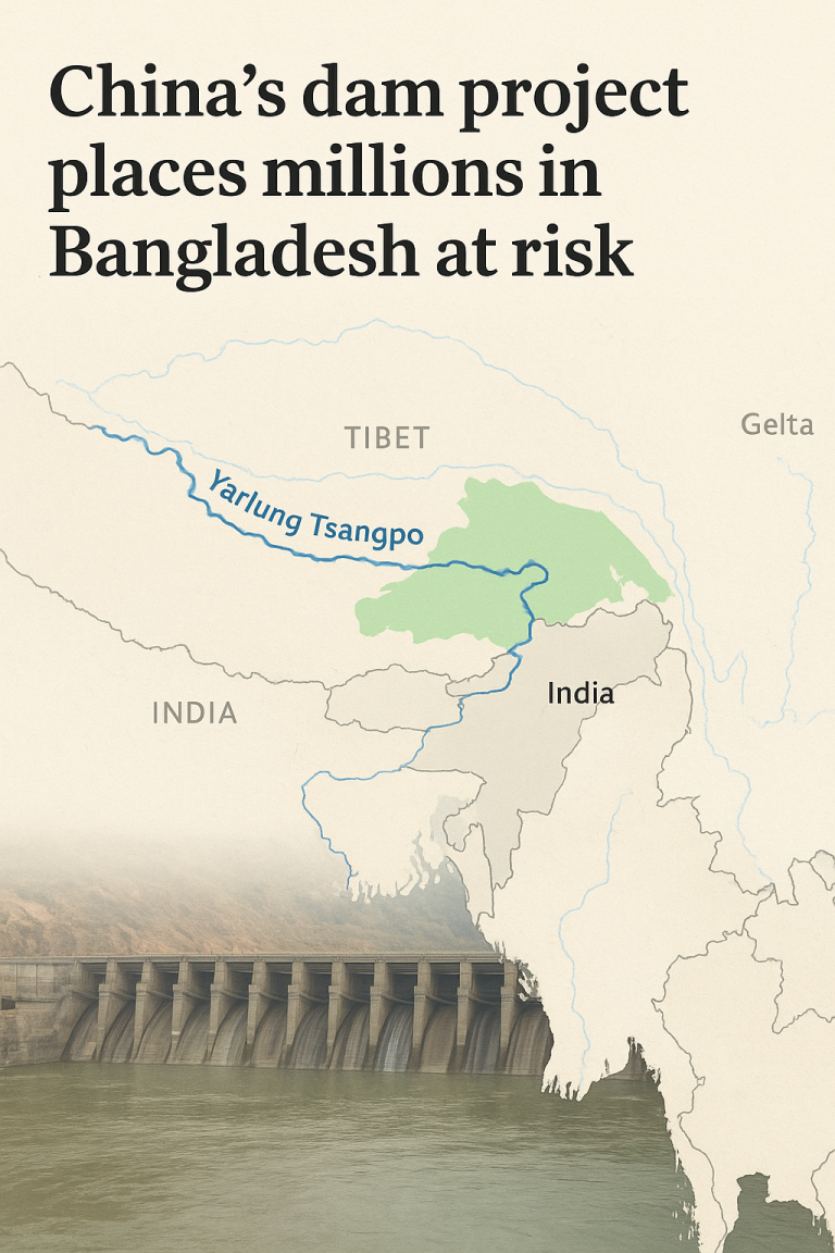 চীনের বাঁধ প্রকল্প বাংলাদেশে লাখো মানুষকে ঝুঁকির মধ্যে ফেলছে